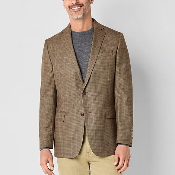 Stafford Wool Blend Mens Classic Fit Sport Coat - Sz 52 REG 925063